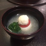 日本料理 まめぞう - 干し貝柱のしんじょと聖護院かぶらのすり流し