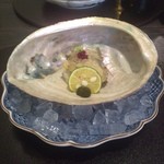 日本料理 まめぞう - 鮑のお寿司