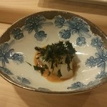 鮨 大門 - イカのうにソース焼きのりのせ