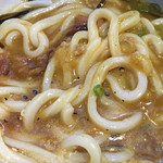 自家製 こめやのうどん - 半分ほど食べたら、カレーを投入！！