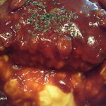 マネキヤ - とろとろ玉子のオムライスハンバーグ丼