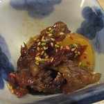 小料理 すず乃 - 新じゃがいもと錦牛オイスターソース煮