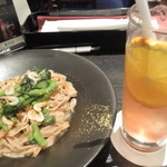 ビルボードライブ大阪 - 2016.03　桜エビと菜の花のフィットチーネ＠1,780とシャーリーテンプル