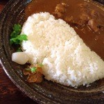 百番目のサル - インド風チキンカレーと付け合わせ