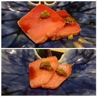 味あら井 - ＊上：中トロ
                ＊下：大トロ・・この上品な脂が、、堪りませんねぇ。