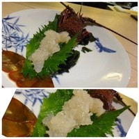 味あら井 - 小さめですが、と言いながら出されたのは「伊勢海老」、これは嬉しいですよ。