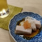 やま下 - つきだし 生ビール