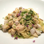 ポンテ デル ピアット - サワラ、青海苔、たけのこのペペロンチーノ