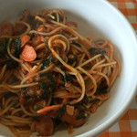 ユアーズ・キッチン88 - ほうれん草とチョリソーのパスタ