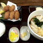 はるりん - カキフライ定食（ぶっかけ）