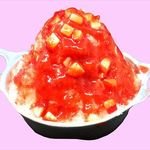 かき氷専門店　ドギャン - ・大阪産イチゴ　                   700円（手作りイチゴソース）
      「お友達の農園で摘んだ新鮮いちご」