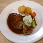 ガスト 岡山学南町店 - ハンバーグ＆若鶏のもろみ味噌焼き（メインディッシュ）