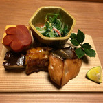 しのはら - 八寸　蛸　穴子、琵琶鱒など