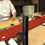 魚正 - 胡瓜の1本巻きで〆