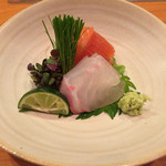 日本料理 たかむら - 石鯛とさくらますのルイベ