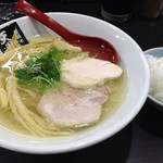 鶏塩（大盛り）/サービスライス