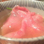 よろにく - 2016/3_筍ご飯にシルクロースを乗せてお茶づけで