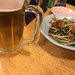 大都会 - ビールとレバニラ炒め