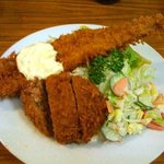 とんかつ八千代 - アナゴフライ＆メンチカツ