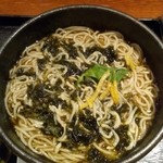 すし土風炉 - たっぷりあおさ海苔しらす蕎麦