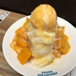 思慕昔 - 【16年3月】マンゴーソルベがのったマンゴーのかき氷