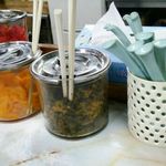 福一ラーメン - 紅しょうが　辛子高菜