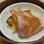 中國菜 心香 - 豚バラとかぼちゃ蒸し？ソースかけ