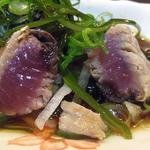 真魚 - 戻り鰹のタタキ