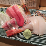 椿や - 刺身はお任せで（たこ・えび・まぐろ・あじ・そい）かな？
      