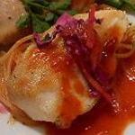 阪南洋風食堂クゥクゥ - ランチ：スペシャル　魚料理と肉料理のプレート　カレイのポアレ　パスタ添え