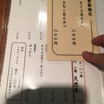 目白 志むら - 2016.3.30のメニュー