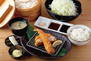 Kimukatsu - キムカツハーフ（1/2）と大海老フライ膳