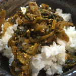 ドン．チードル - 白ごはんには辛子高菜を乗せて。*\(^o^)/*