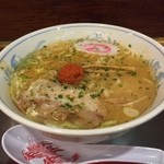 龍上海 - ラー博は俺の社員食堂。  刻印収集周回最終決戦二番勝負 其の壱 ミニ赤湯からみそラーメソ！  なるとがキュート♡  徐々に効いてくるからみそ、イイね！ 