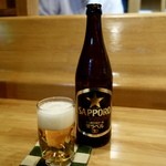 鮨処 むらかみ - ［2016/03］サッポロ黒ラベル中瓶