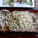 手打そばこいけ - 左から、「田舎」「せいろ」「芥子切り」。せいろの緑が、変わらない。今回、２０１６．０３．３１