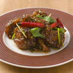 Deep-fried chicken thighs with spicy Japanese pepper flavor