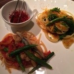 アッピア アルタ - 貝とトマト/春野菜とカラスミのパスタ