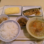 Nishitemmashokudou - 焼き鯖、卵焼き定食