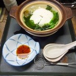 独酌　三四郎 - 友人手造りどうふ(湯豆腐バージョン)