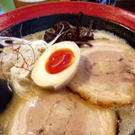 かしや - 濃厚とんこつとビール(2016/1/16 昼)。マイデフォ。