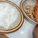 エビフライ しょうが焼き ライス