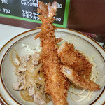 エビフライ（&おまけの？イカフライ）と生姜焼き