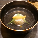 虎白 - 「椀物」松葉蟹と蟹味噌の真薯 2016年1月