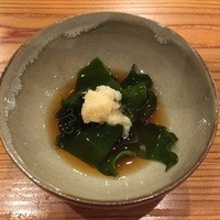 やまさん - メカブ初物　辛子大根添え