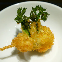串カツとワイン 揚八 東急プラザ銀座店 - タラの芽と海老