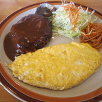2016/3 ハンバーグとチーズオムレツ