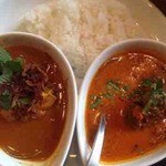 スパイスボックス - 2種類のカレーランチ（フィッシュ、ビーフ）