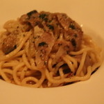 生パスタ専門店 レヴァーロ - 豚ホホ肉の自家製グアンチャーレの白トリュフオイルパスタ 1400円