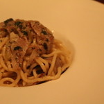 生パスタ専門店 レヴァーロ - 豚ホホ肉の自家製グアンチャーレの白トリュフオイルパスタ 1400円